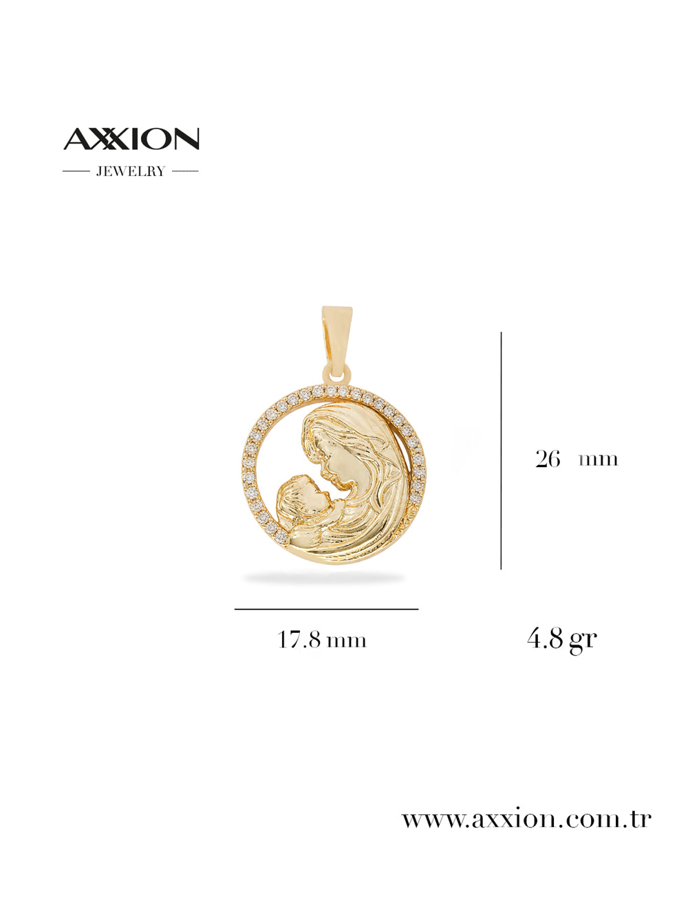 AXXION 14K Necklace Pendant GOLD