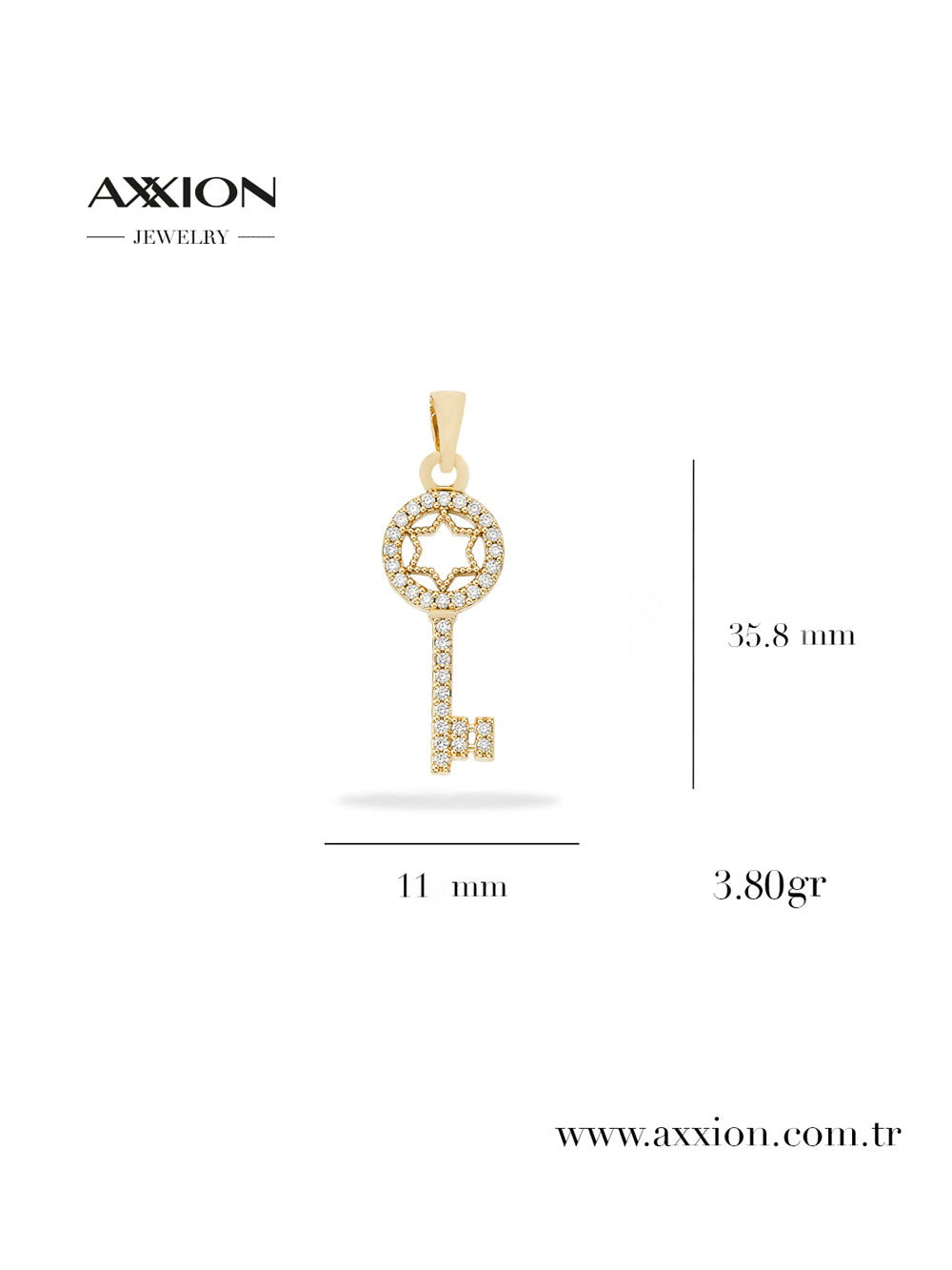 AXXION 14K Necklace Pendant GOLD