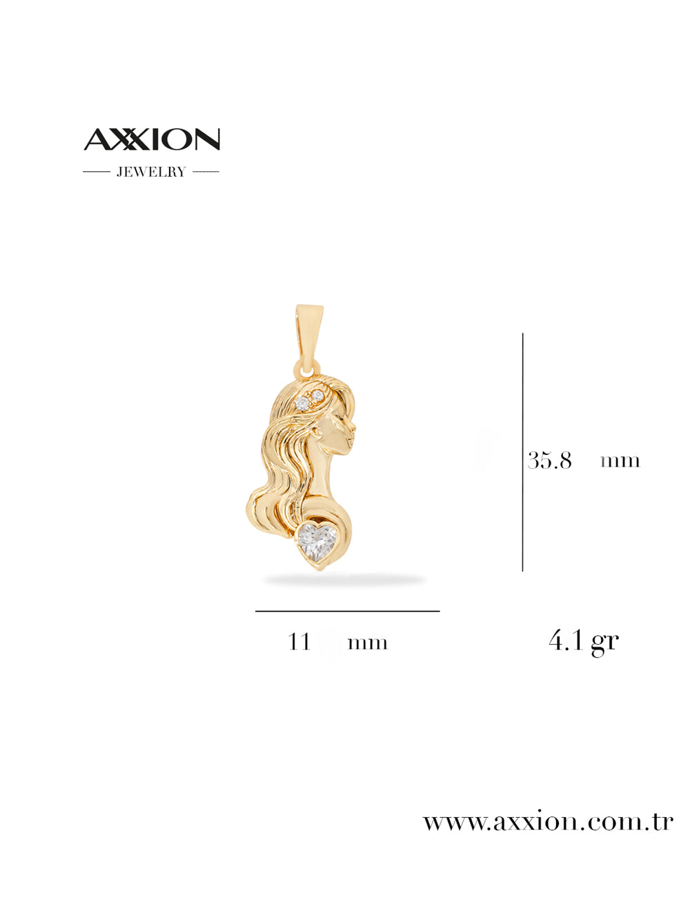 AXXION 14K Necklace Pendant GOLD