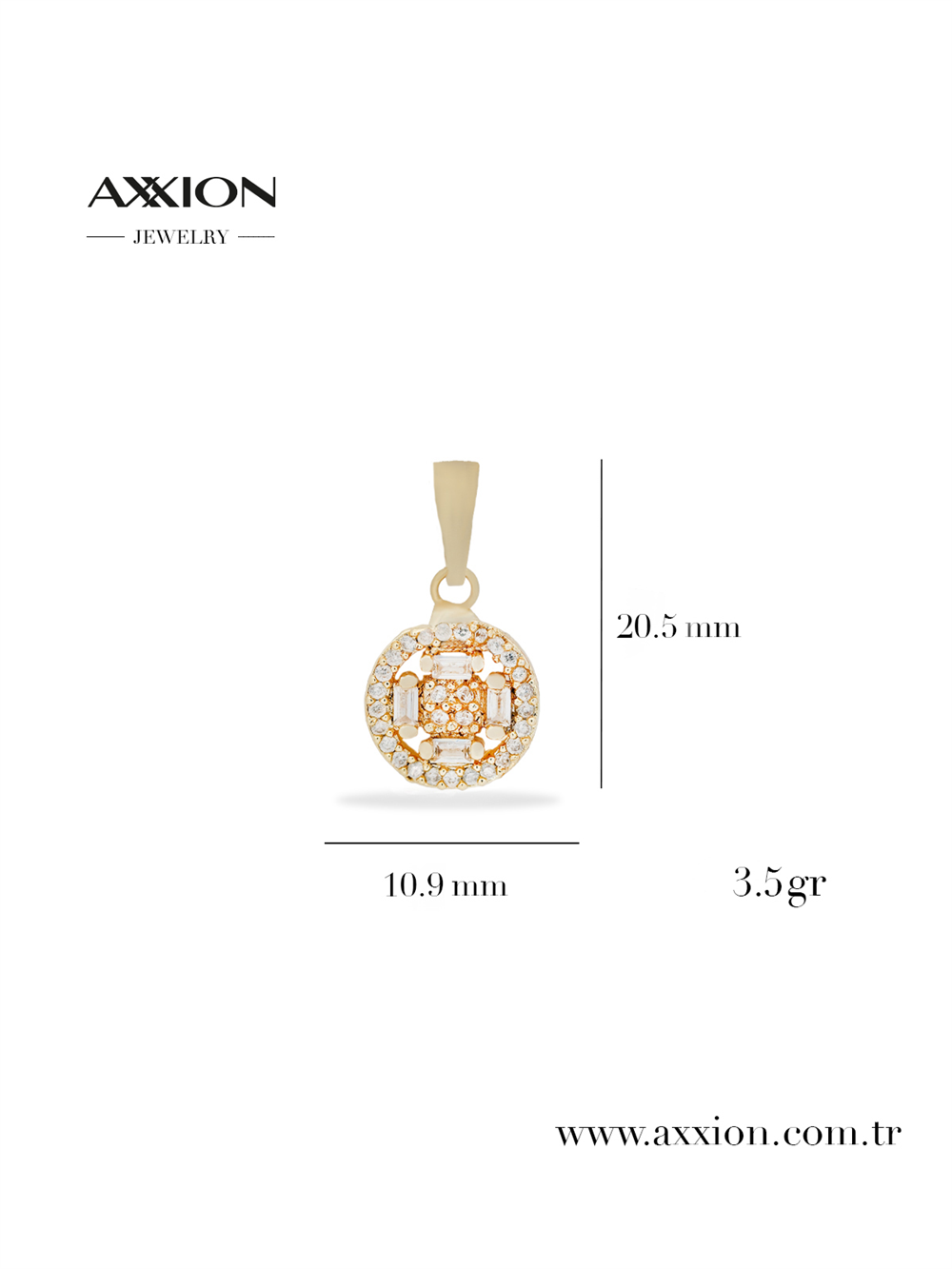 AXXION 14K Necklace Pendant GOLD