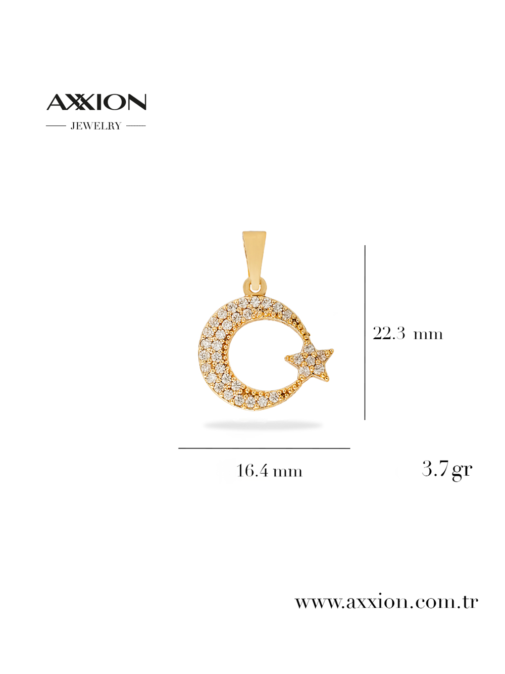 AXXION 14K Necklace Pendant GOLD