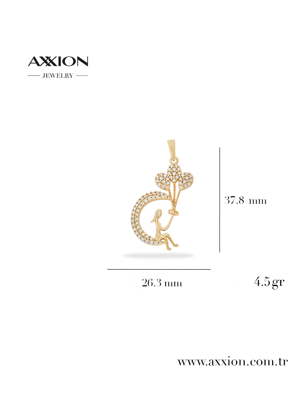 AXXION 14K Necklace Pendant GOLD