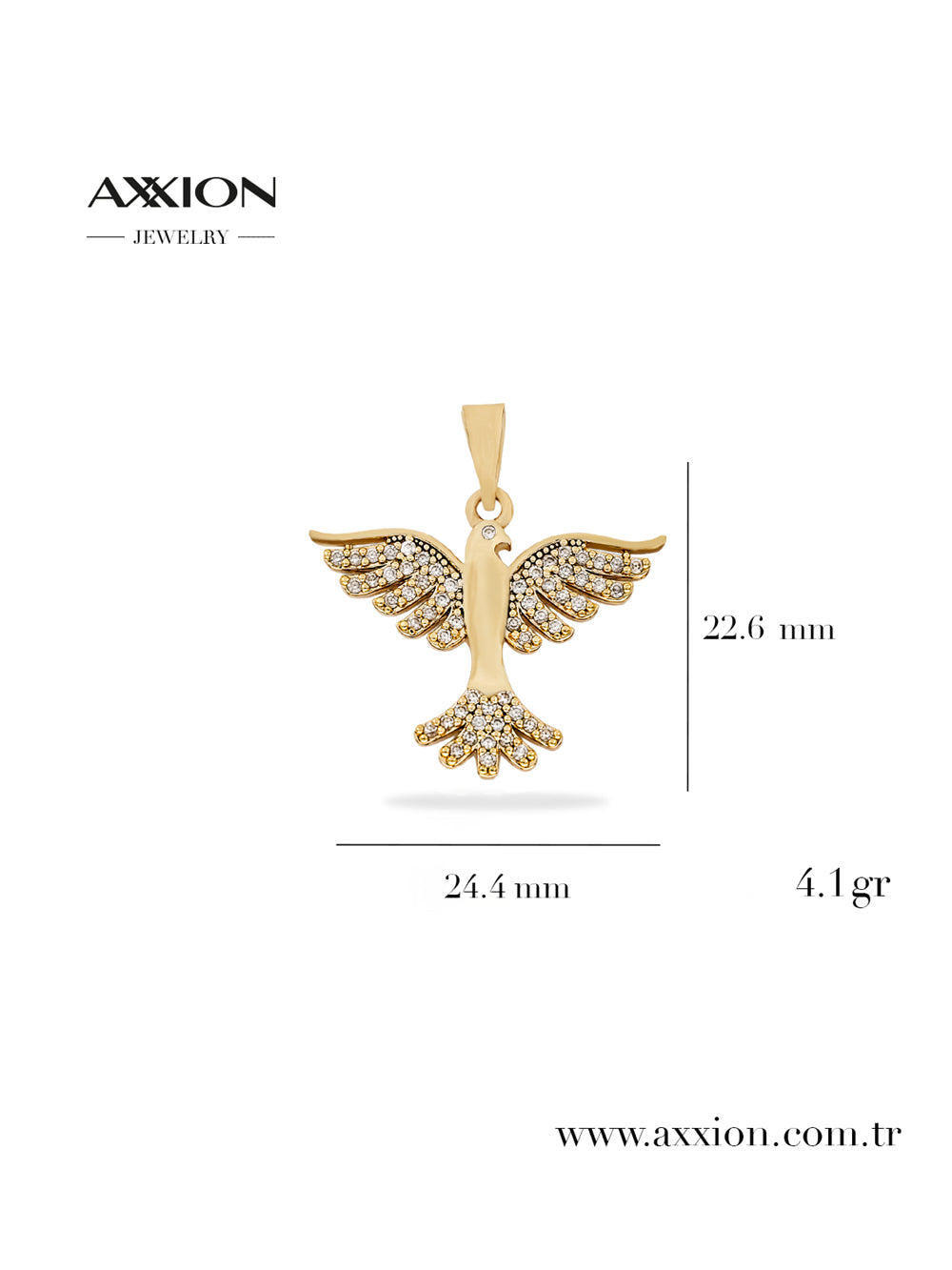 AXXION 14K Necklace Pendant GOLD