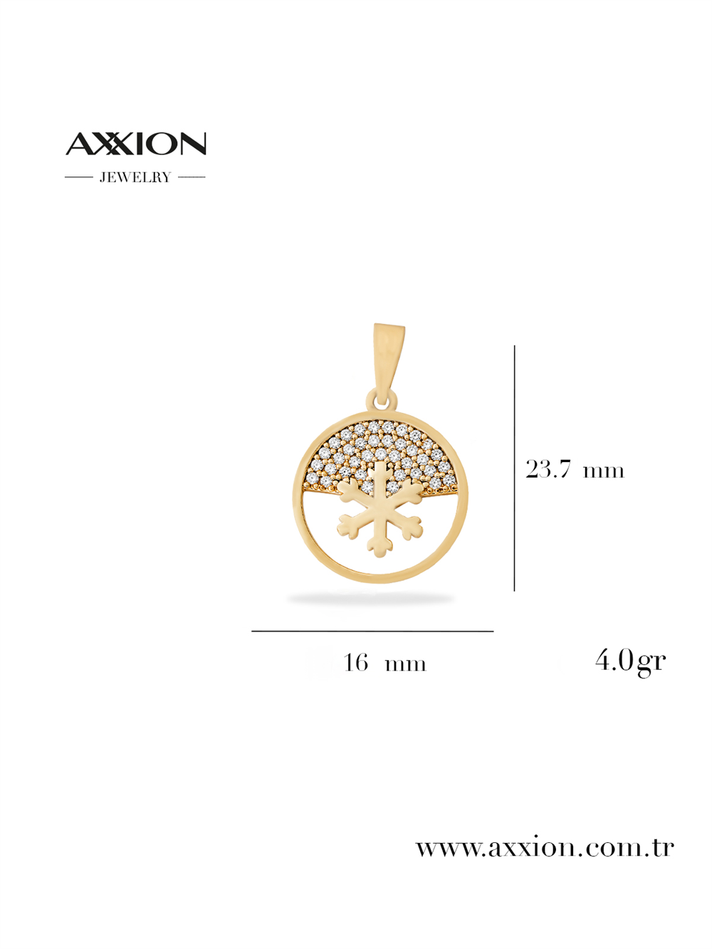 AXXION 14K Necklace Pendant GOLD