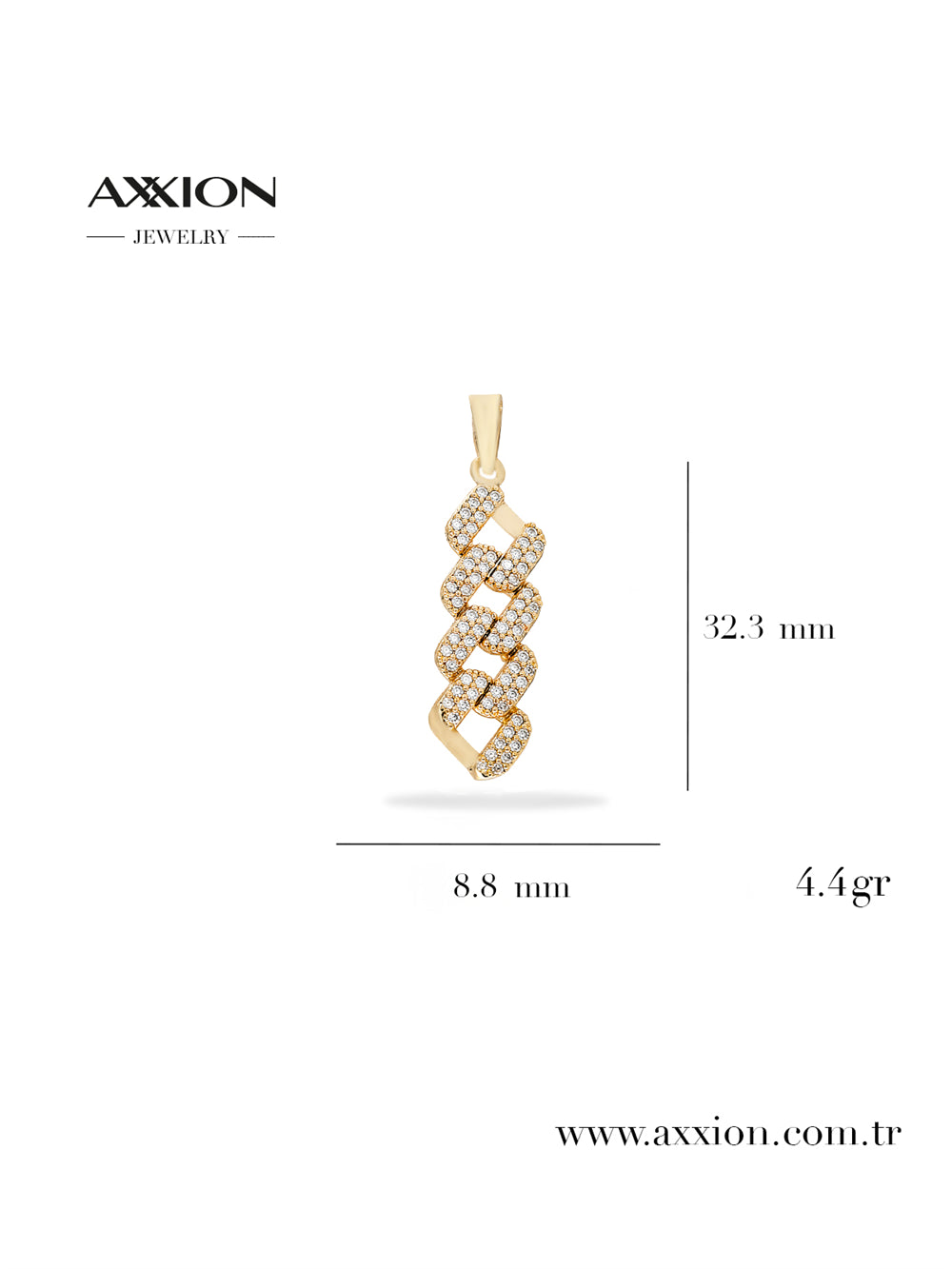 AXXION 14K Necklace Pendant GOLD