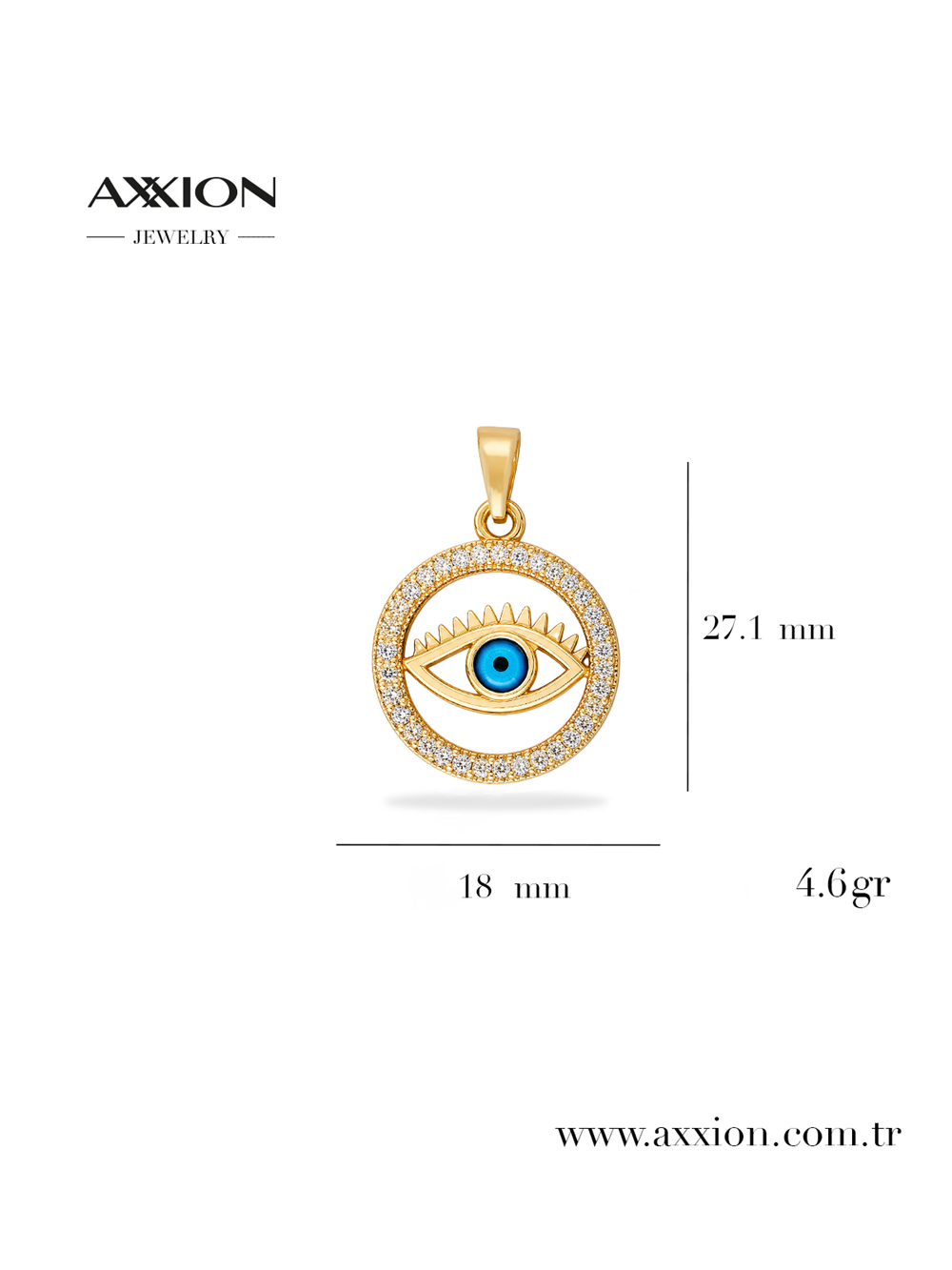 AXXION 14K Necklace Pendant GOLD