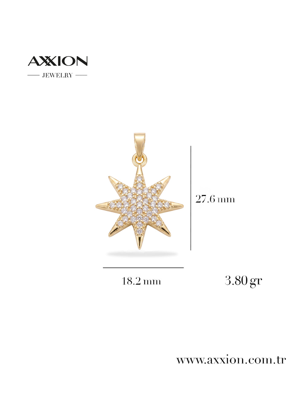 AXXION 14K Necklace Pendant GOLD