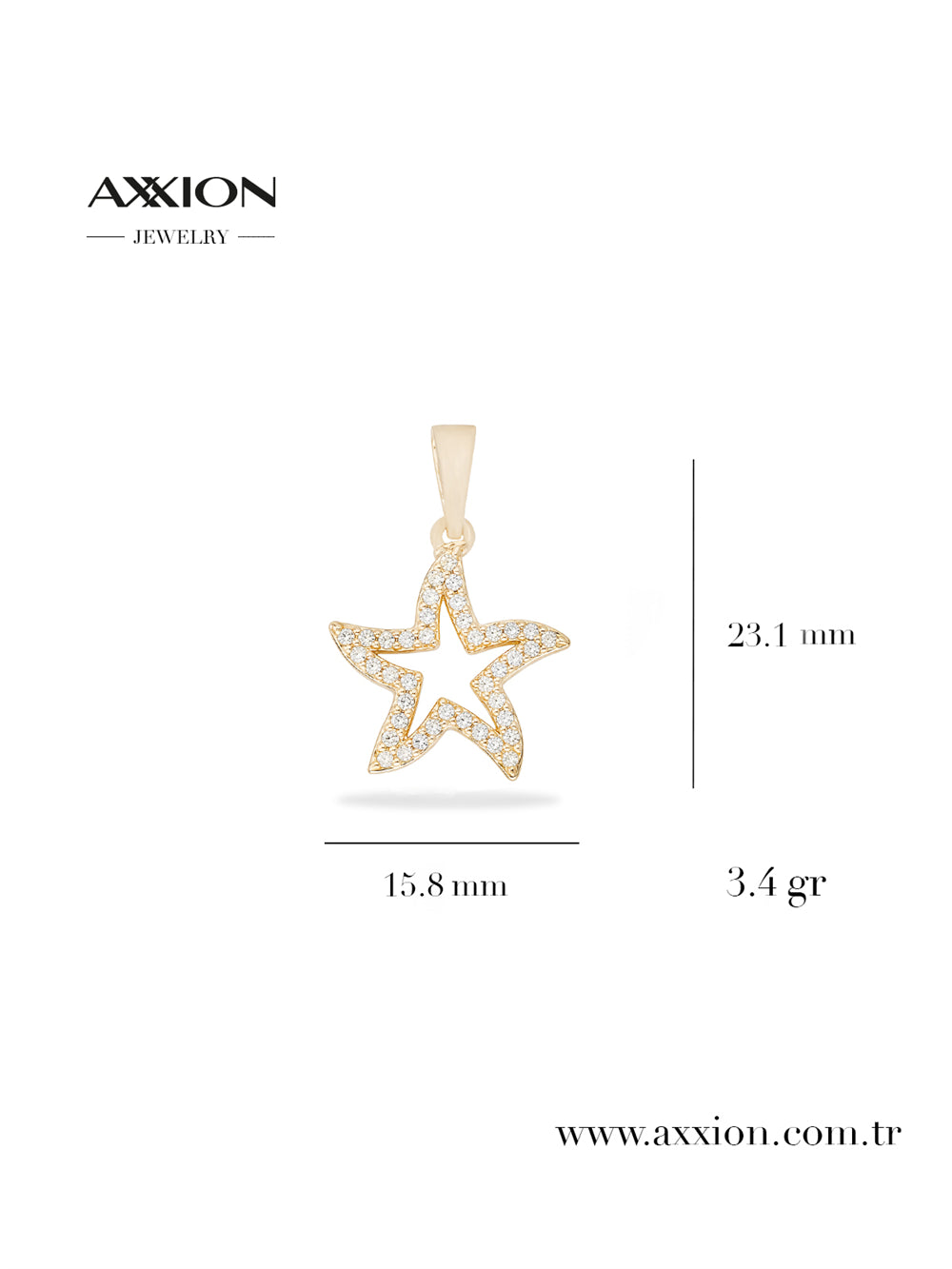 AXXION 14K Necklace Pendant GOLD