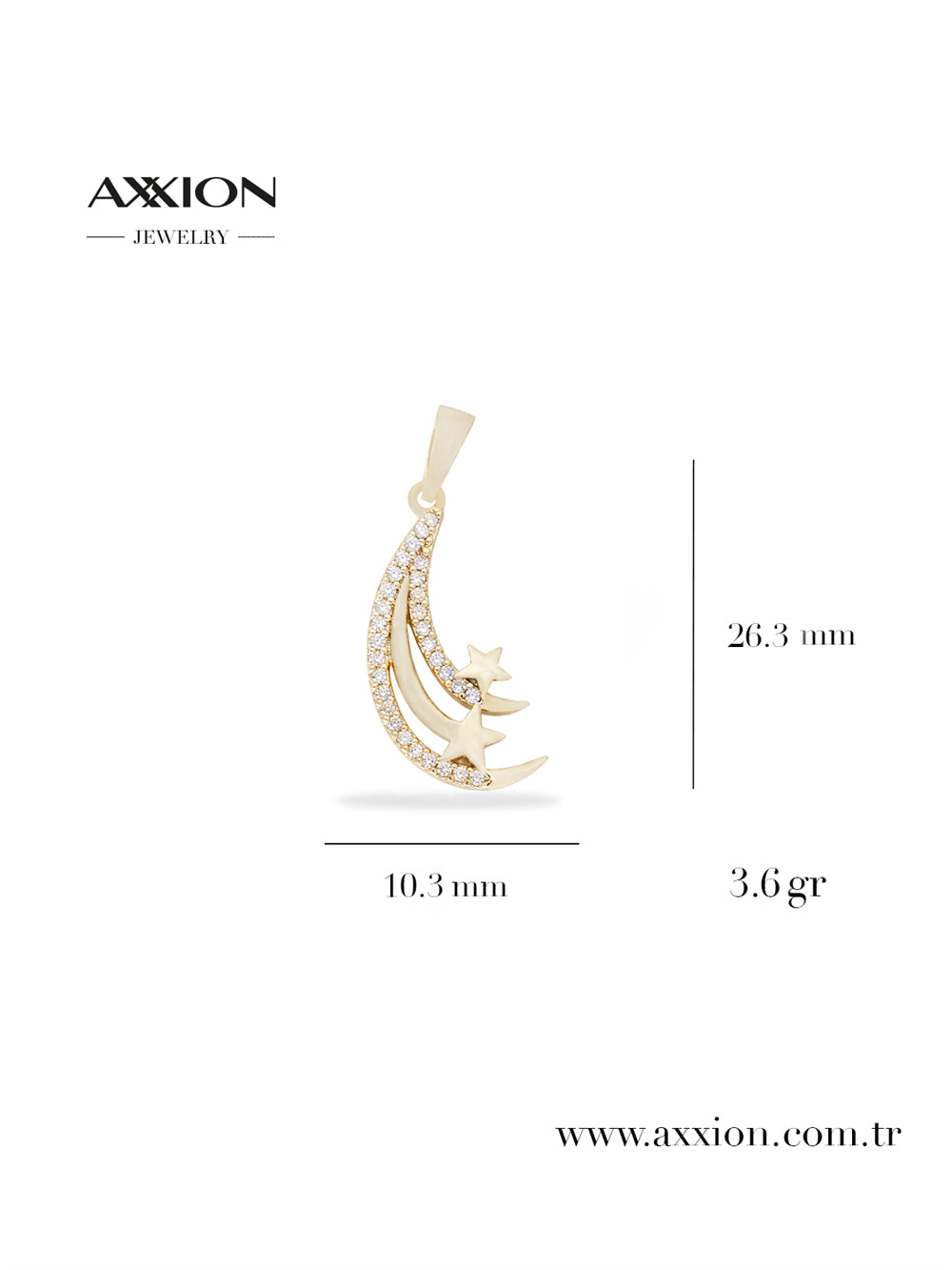 AXXION 14K Necklace Pendant GOLD
