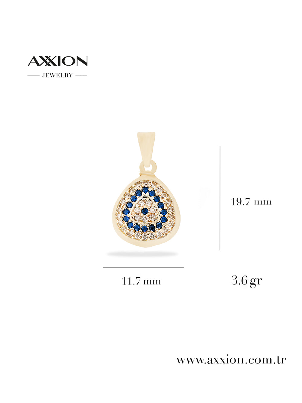 AXXION 14K Necklace Pendant GOLD