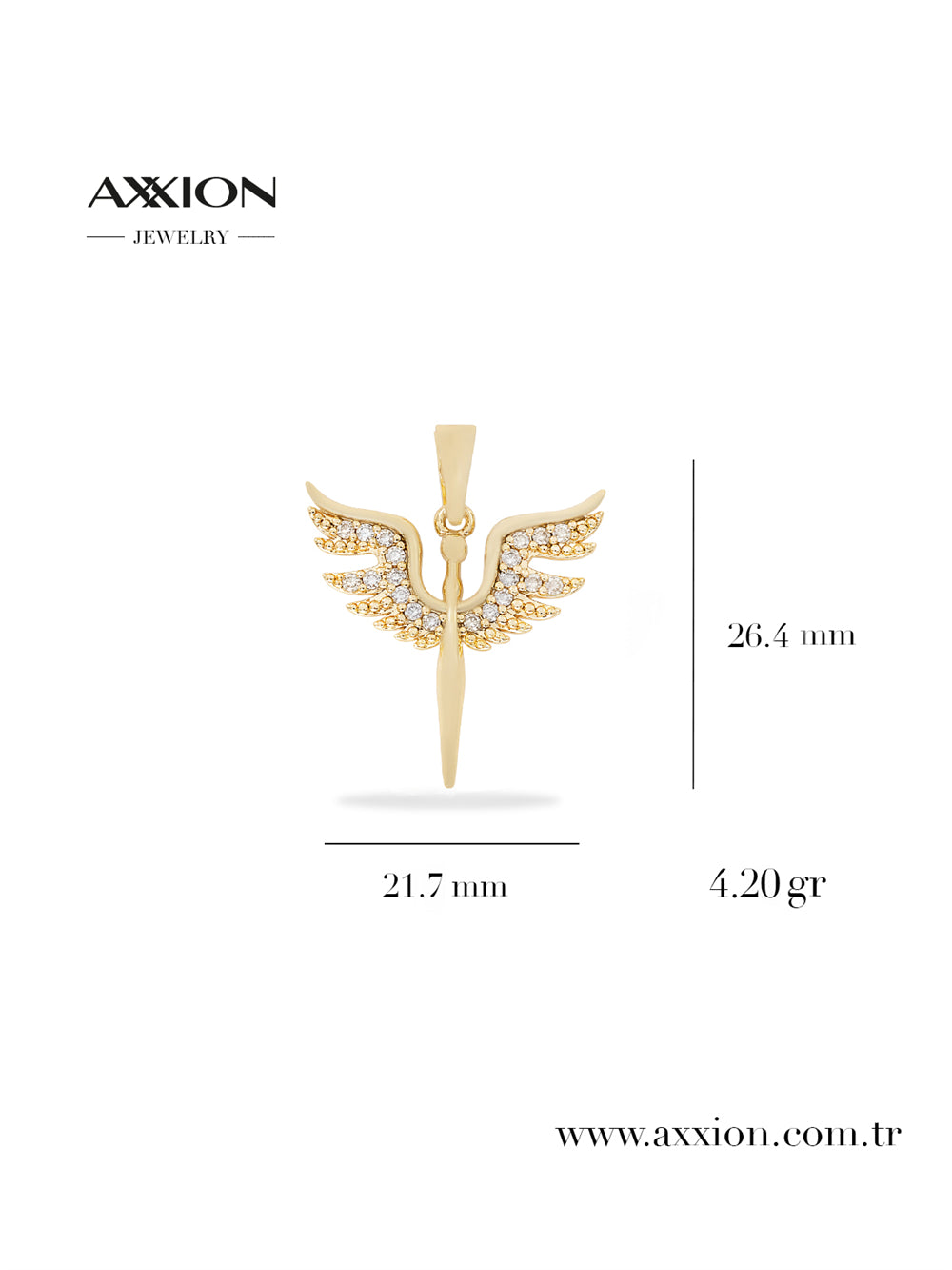 AXXION 14K Necklace Pendant GOLD
