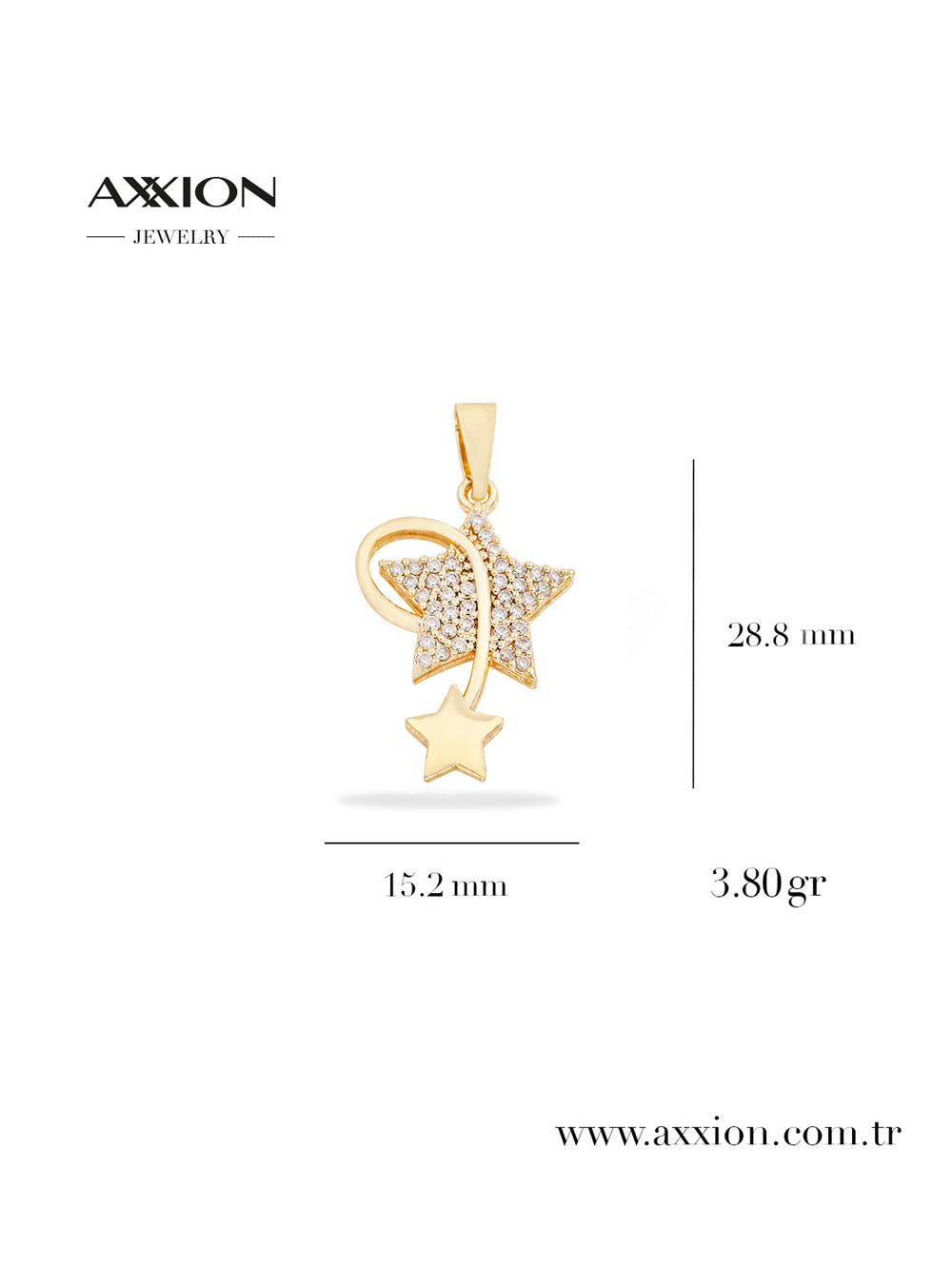 AXXION 14K Necklace Pendant GOLD