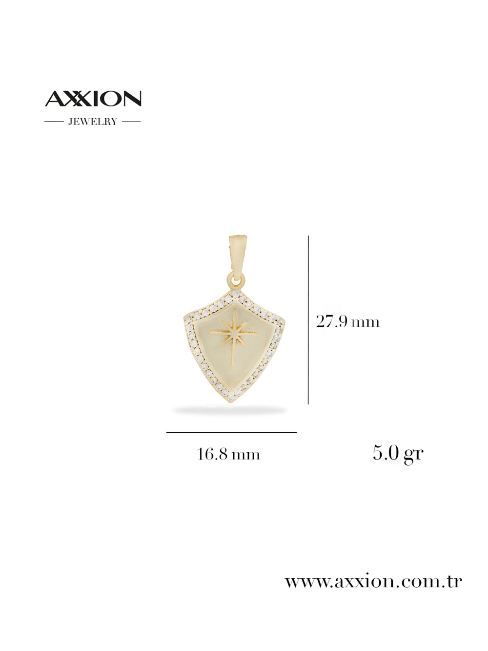 AXXION 14K Necklace Pendant GOLD