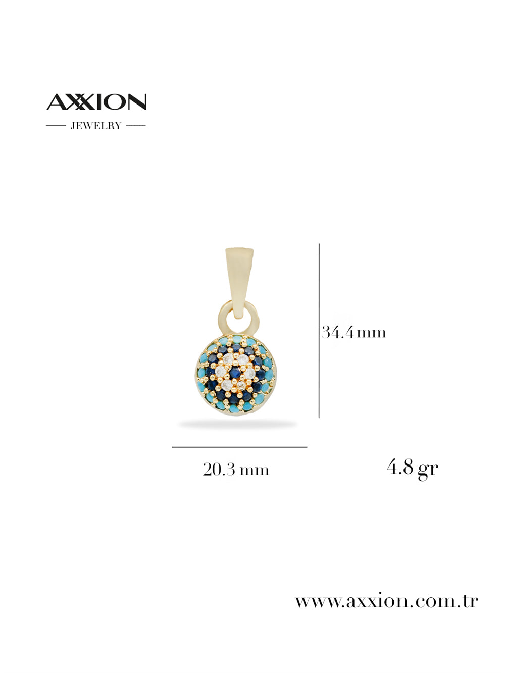 AXXION 14K Necklace Pendant GOLD
