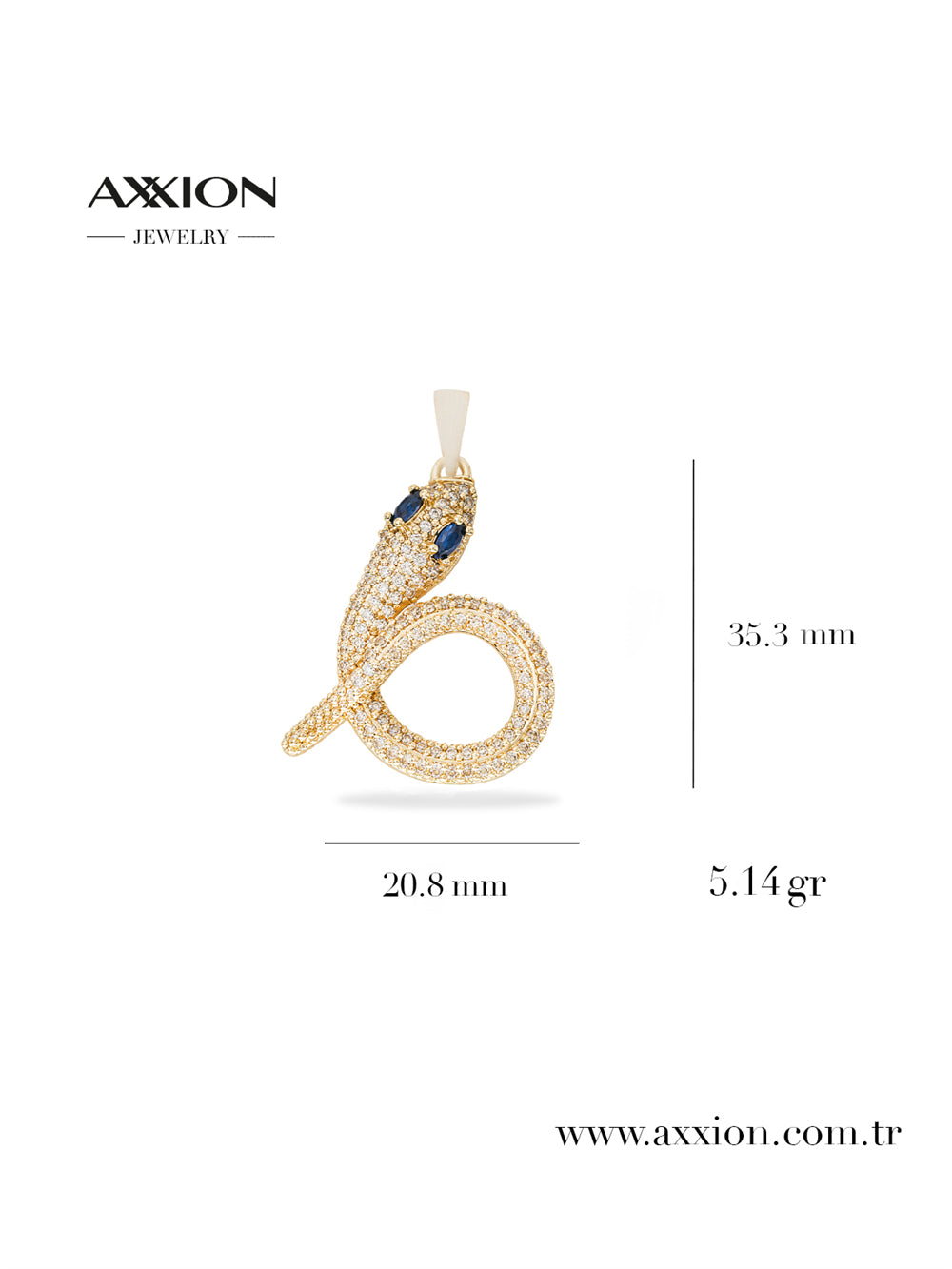 AXXION 14K Necklace Pendant GOLD
