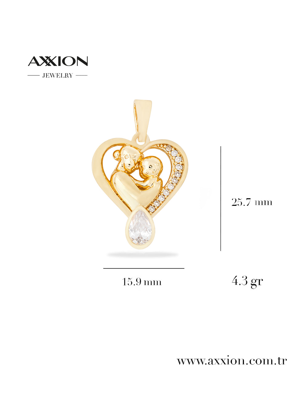 AXXION 14K Necklace Pendant GOLD