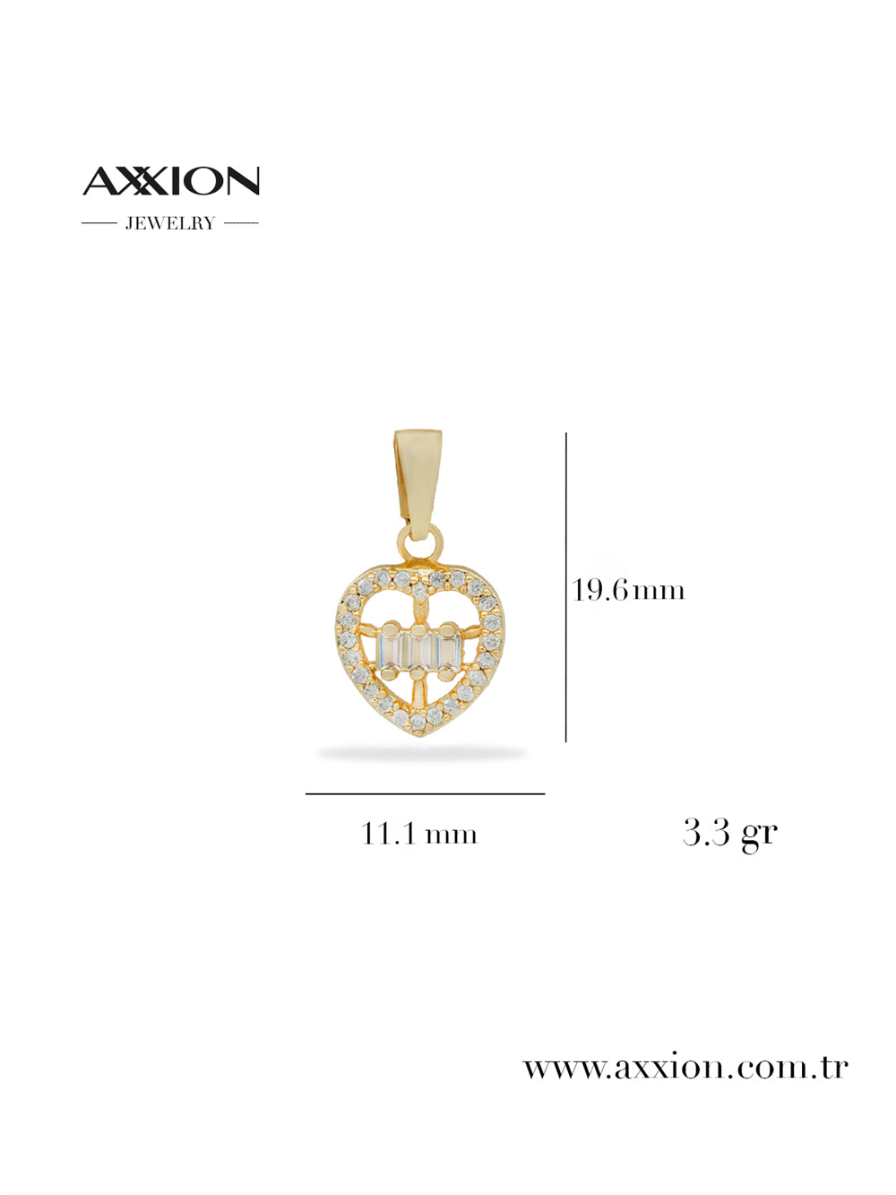 AXXION 14K Necklace Pendant GOLD