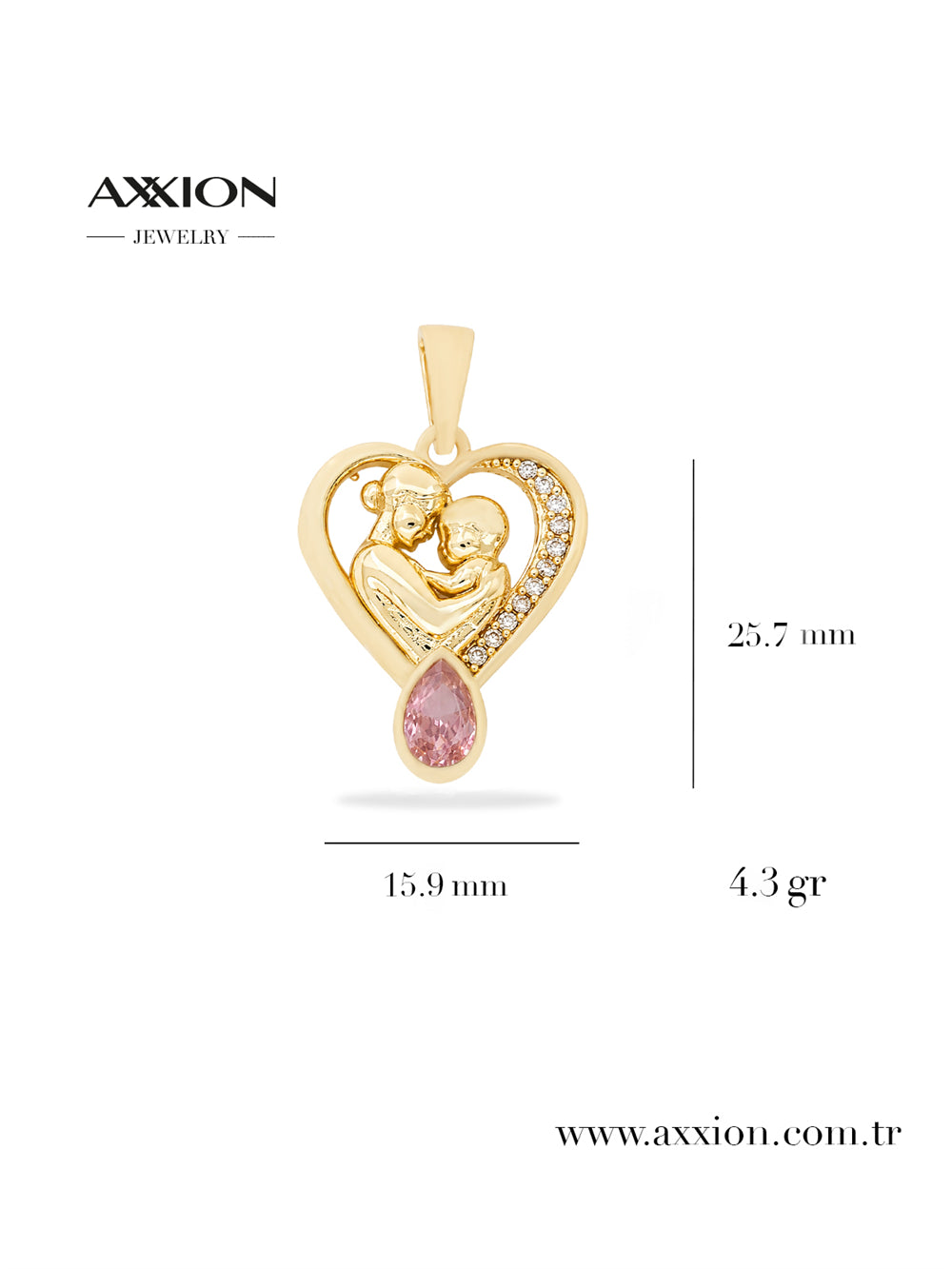 AXXION 14K Necklace Pendant GOLD