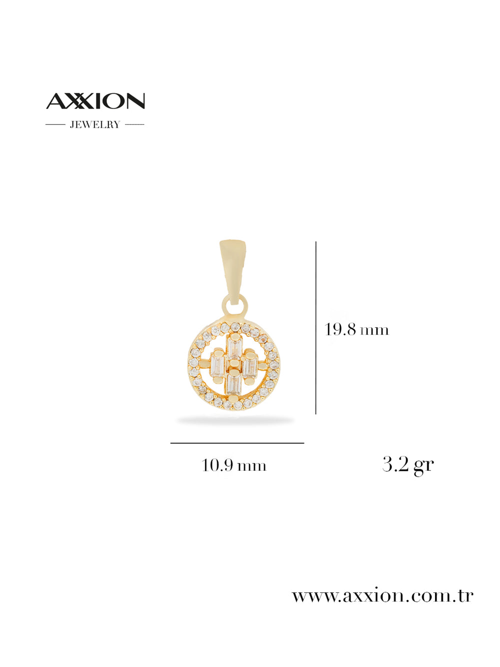AXXION 14K Necklace Pendant GOLD