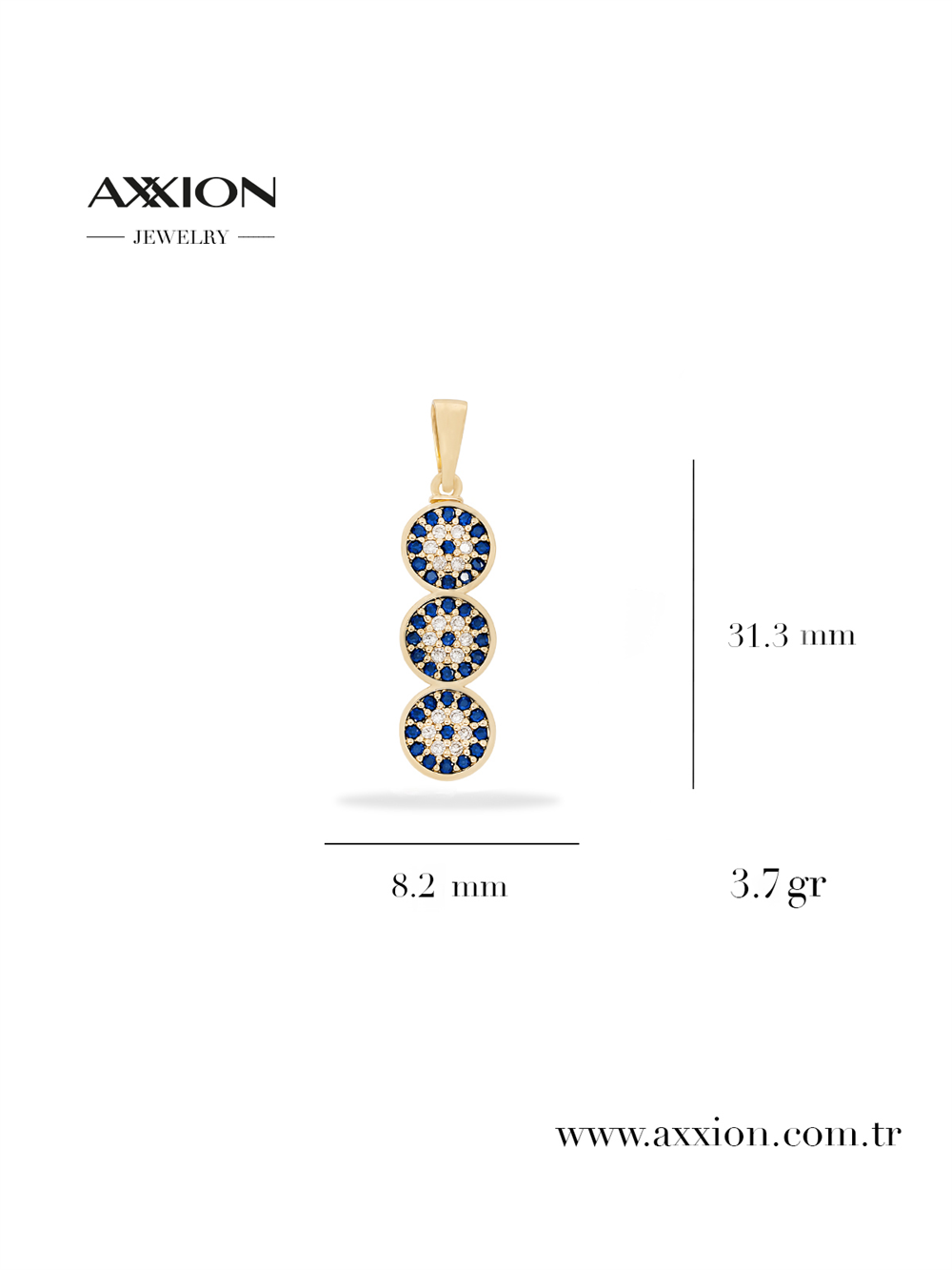 AXXION 14K Necklace Pendant GOLD