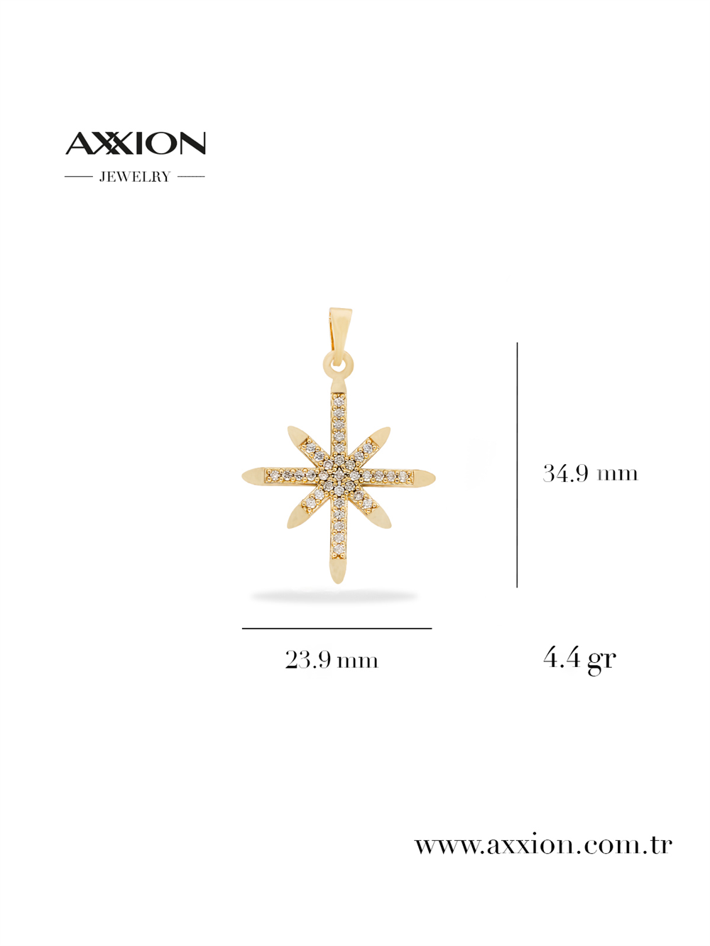 AXXION 14K Necklace Pendant GOLD