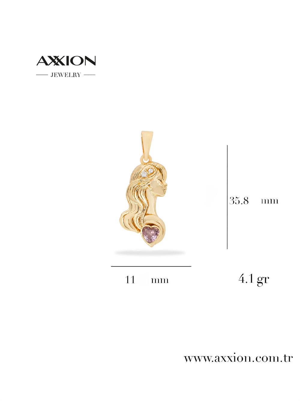 AXXION 14K Necklace Pendant GOLD