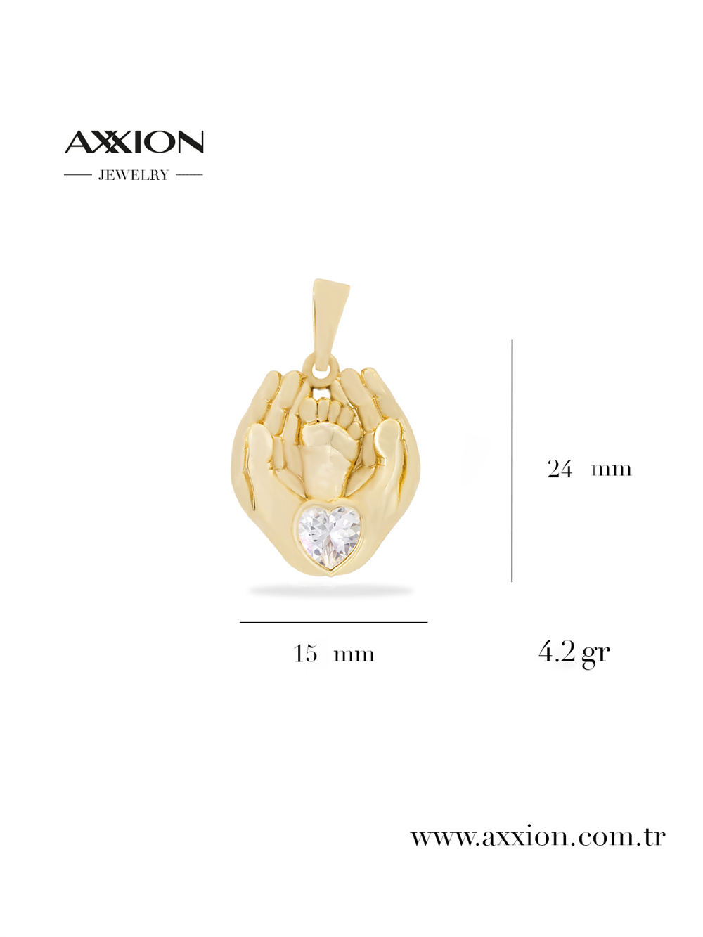 AXXION 14K Necklace Pendant GOLD