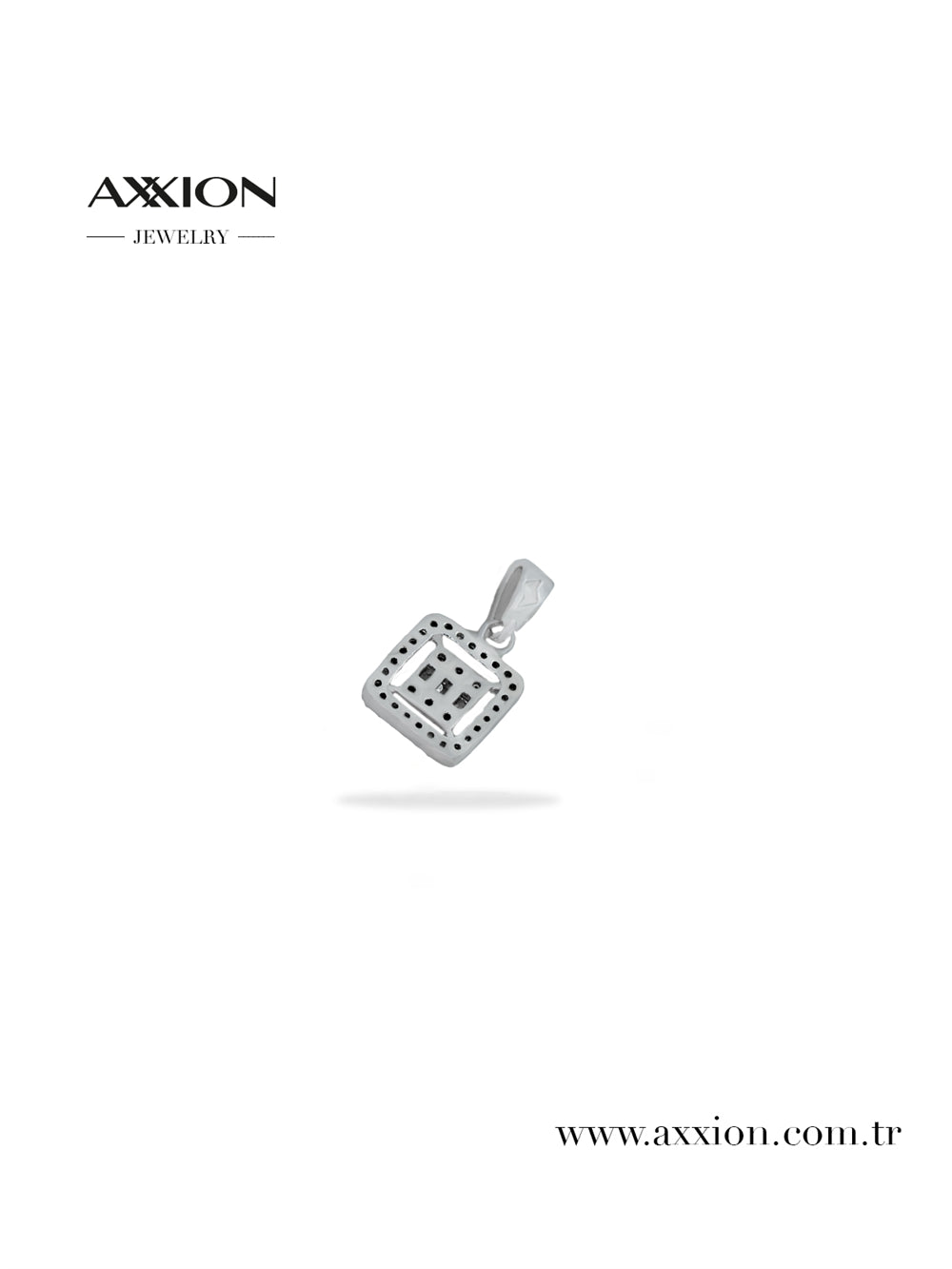 AXXION 14K Necklace Pendant SILVER