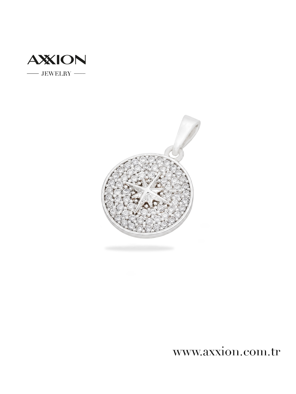 AXXION 14K Necklace Pendant SILVER