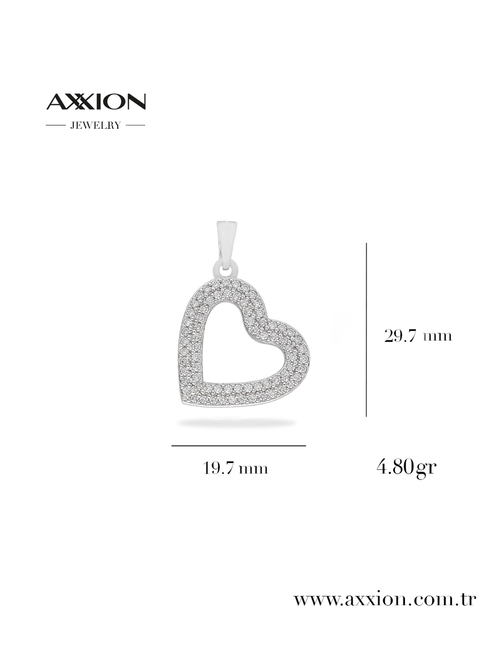 AXXION 14K Necklace Pendant SILVER