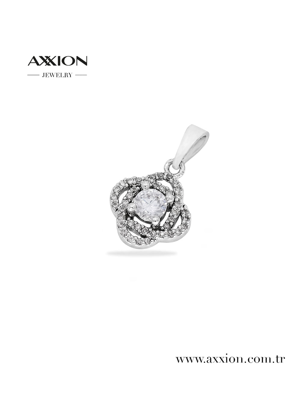AXXION 14K Necklace Pendant SILVER