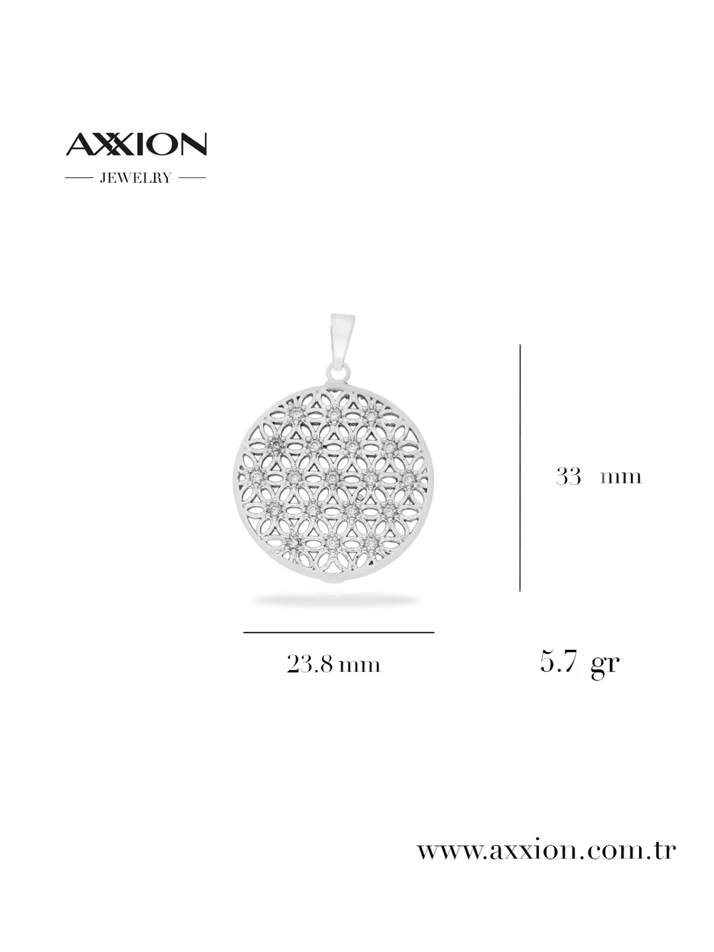 AXXION Kolye Ucu SILVER
