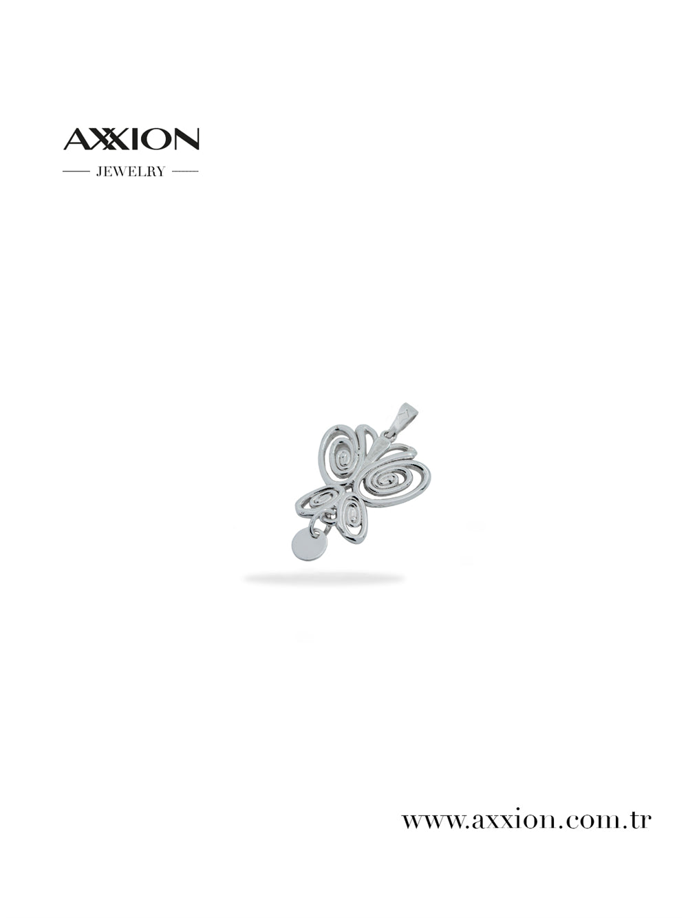 AXXION 14K Necklace Pendant SILVER