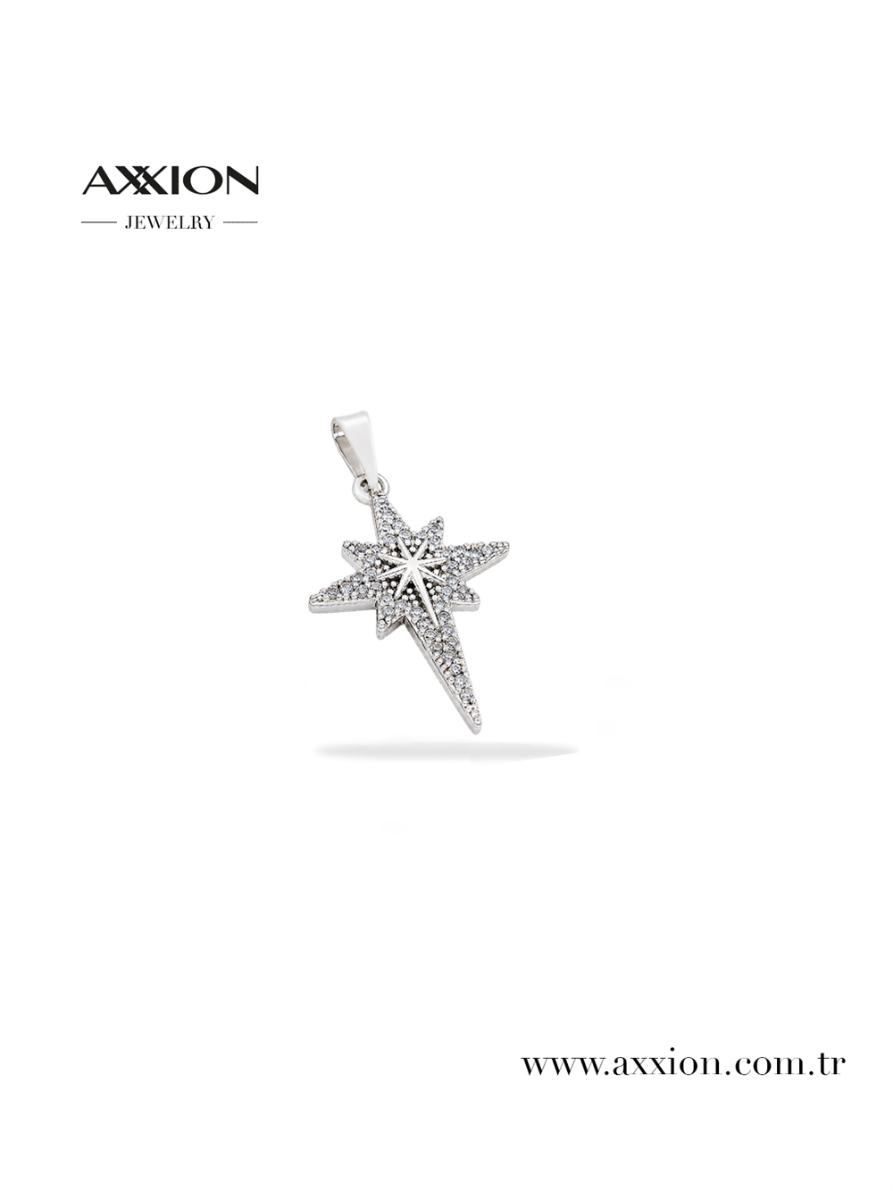 AXXION 14K Necklace Pendant SILVER