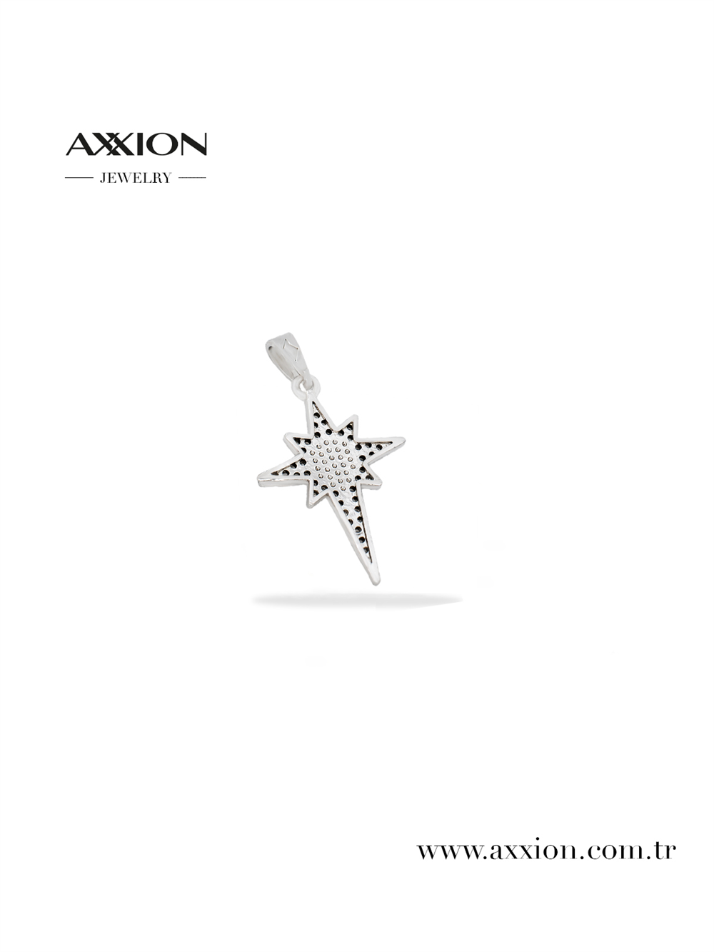 AXXION 14K Necklace Pendant SILVER