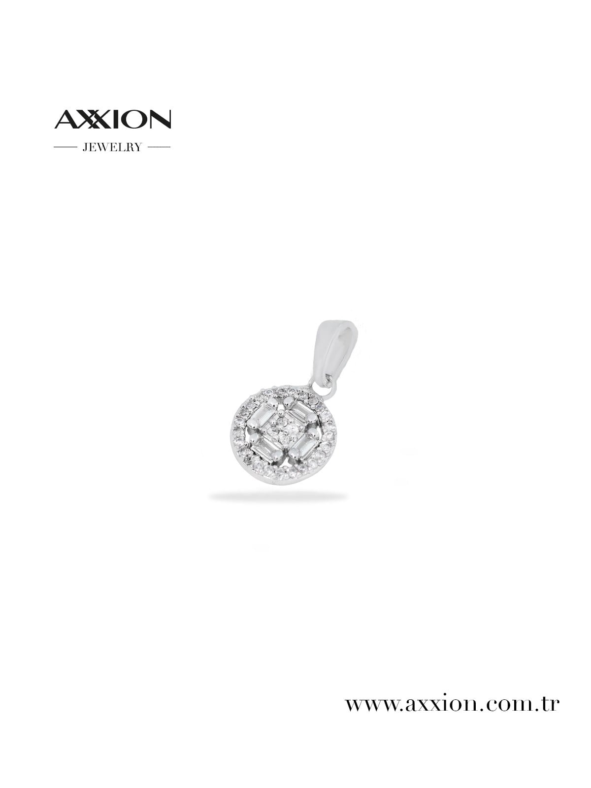 AXXION 14K Necklace Pendant SILVER