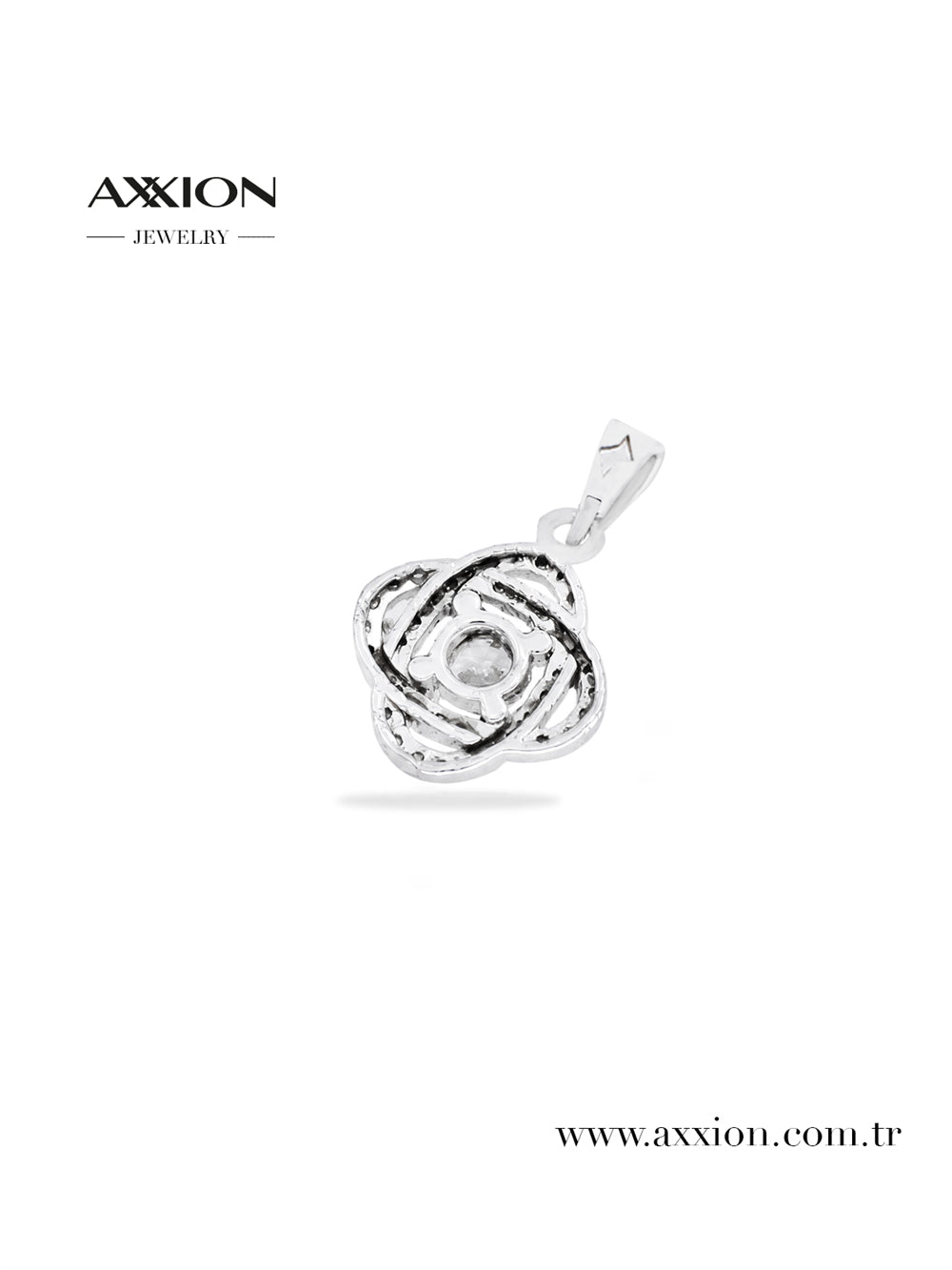 AXXION 14K Necklace Pendant SILVER
