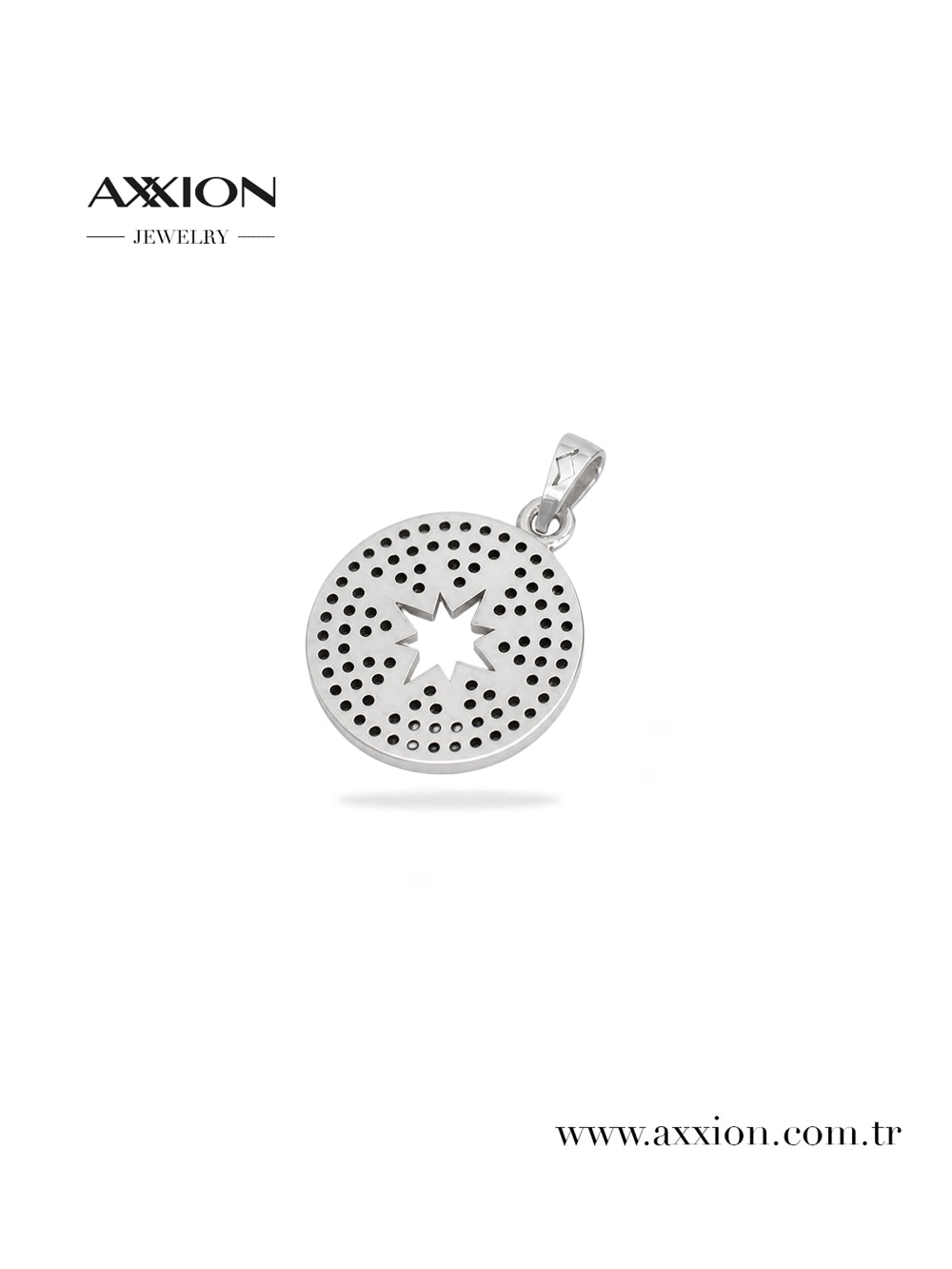 AXXION 14K Necklace Pendant SILVER