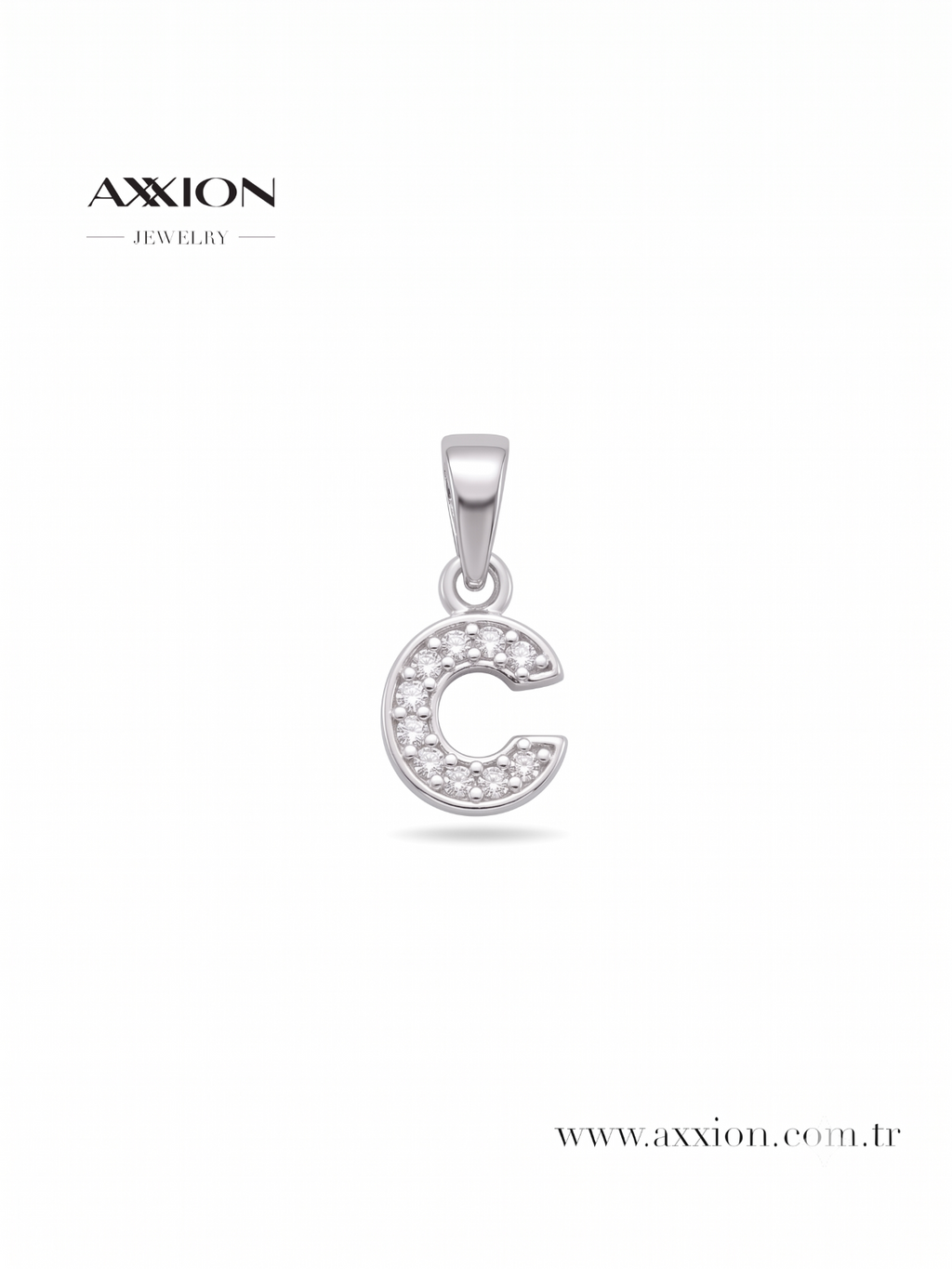 AXXION Harf Kolye Ucu SILVER