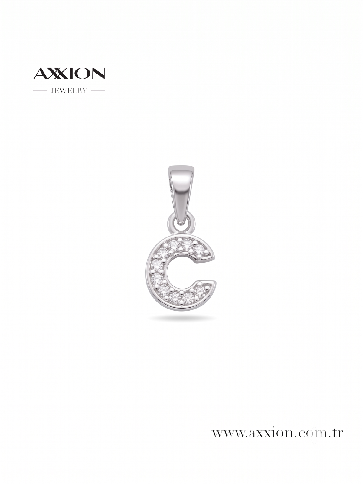 AXXION Harf Kolye Ucu SILVER