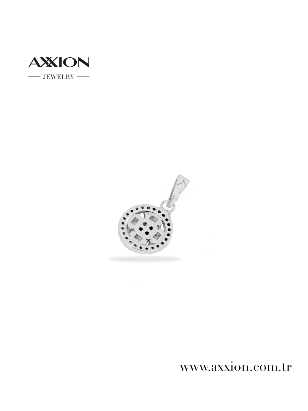 AXXION 14K Necklace Pendant SILVER
