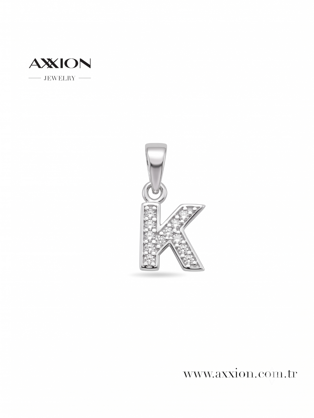 AXXION Harf Kolye Ucu SILVER
