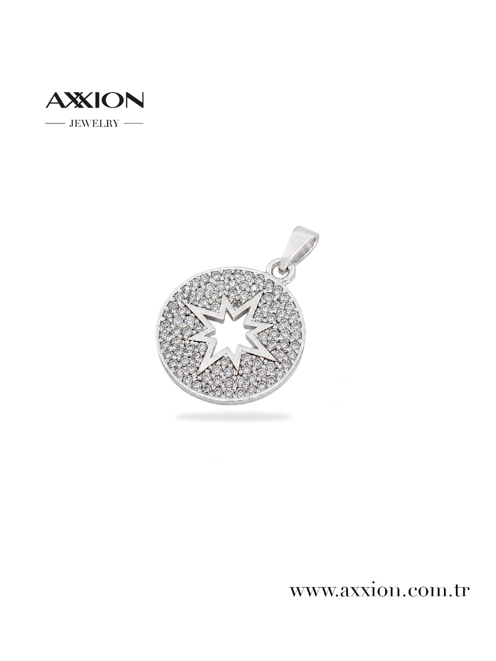 AXXION 14K Necklace Pendant SILVER