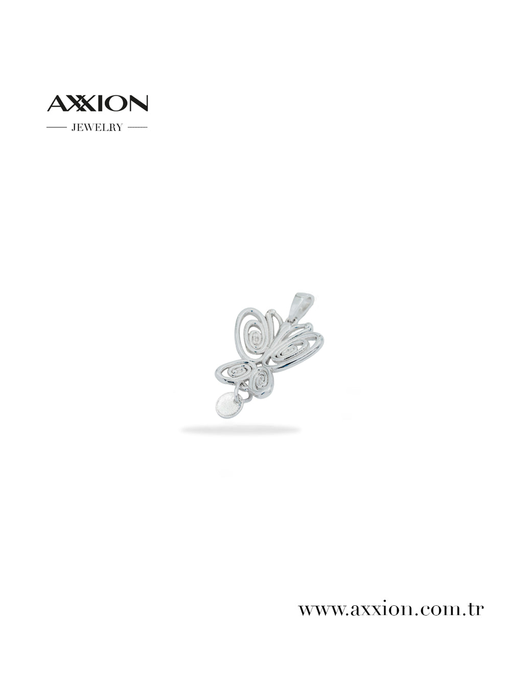 AXXION 14K Necklace Pendant SILVER