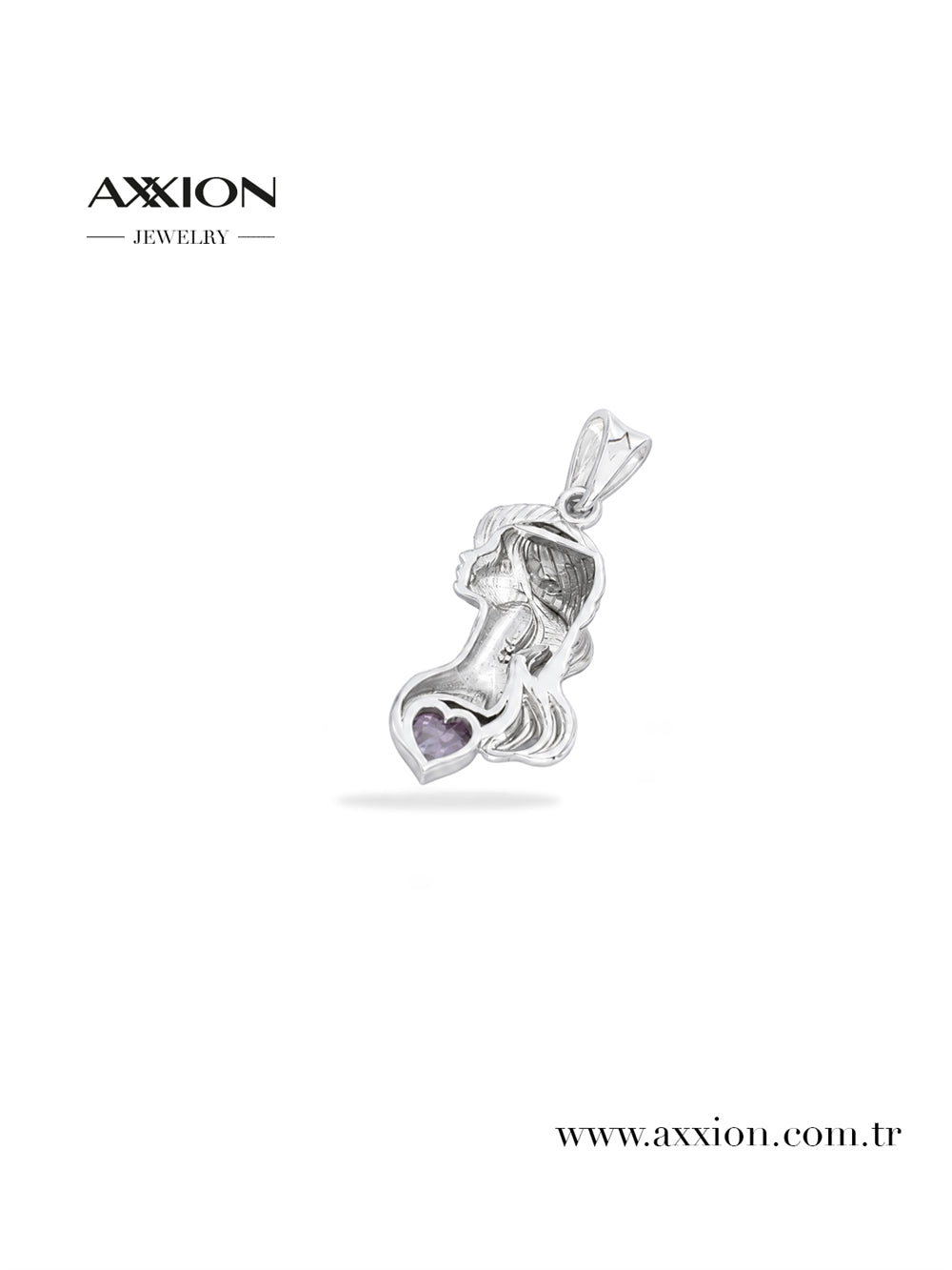AXXION 14K Necklace Pendant SILVER