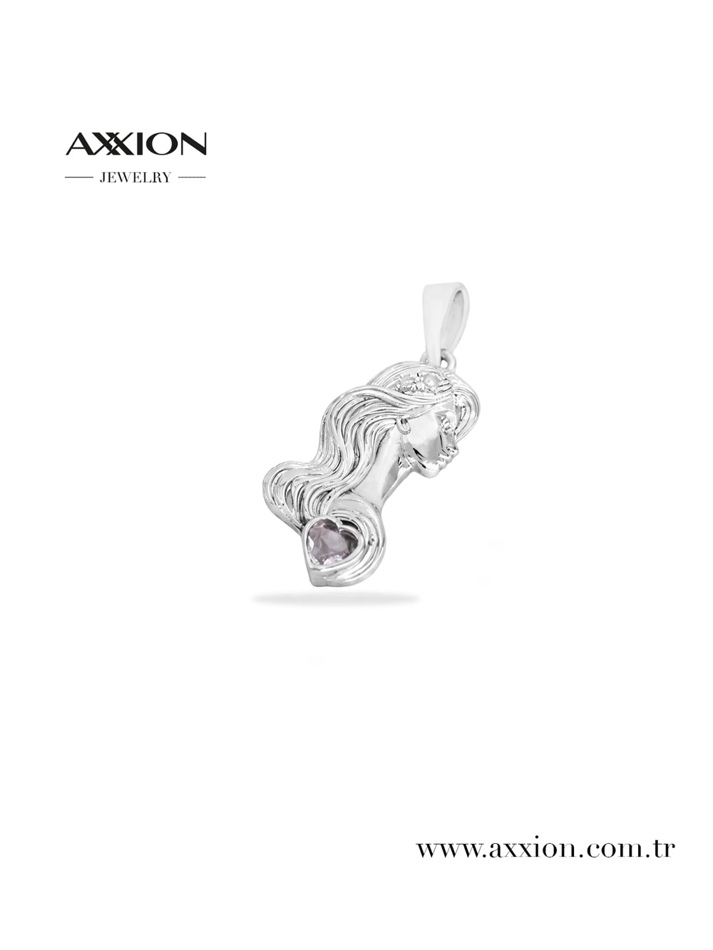 AXXION 14K Necklace Pendant SILVER
