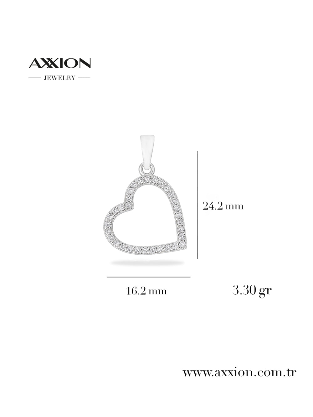 AXXION 14K Necklace Pendant SILVER