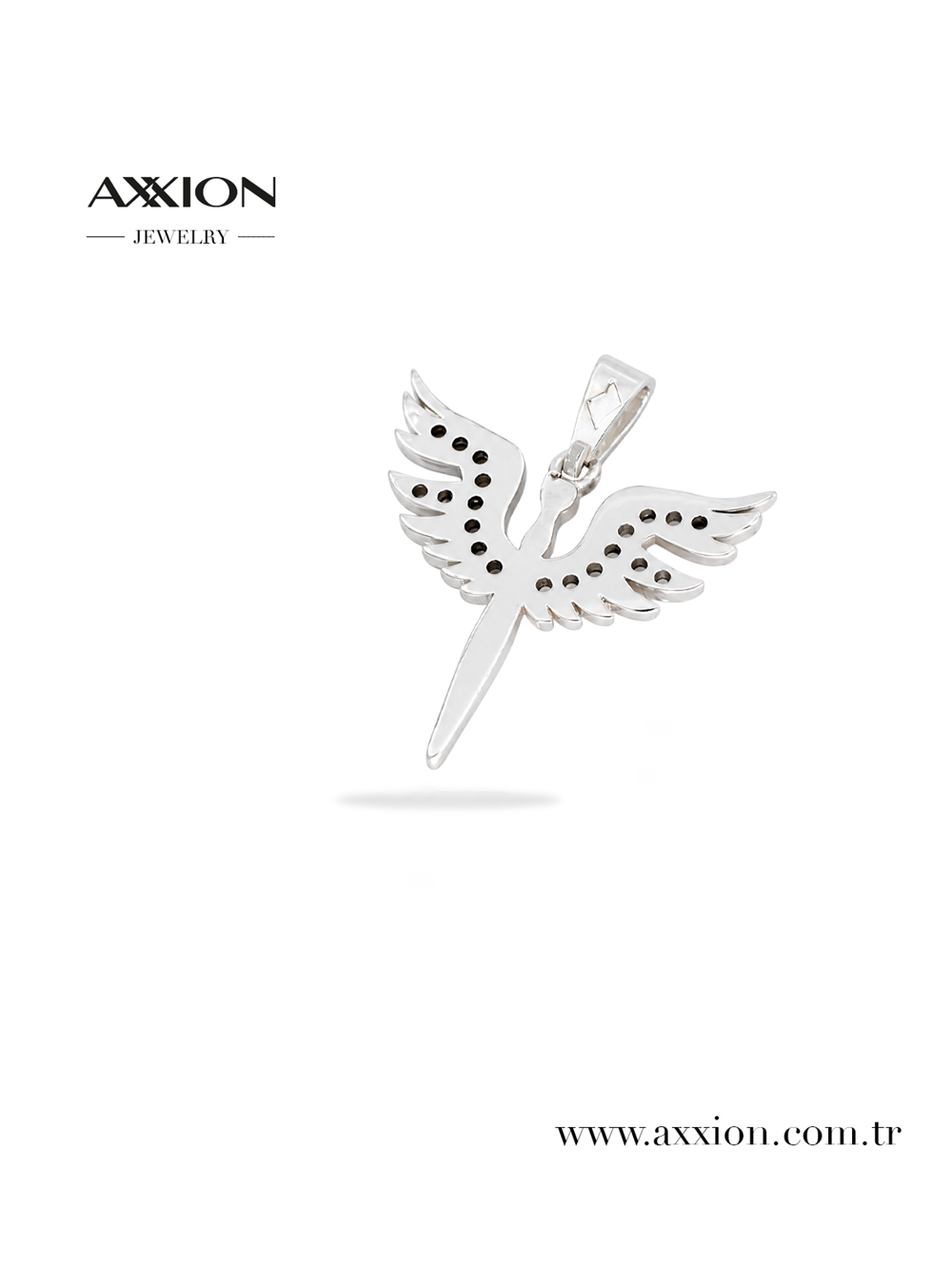 AXXION 14K Necklace Pendant SILVER