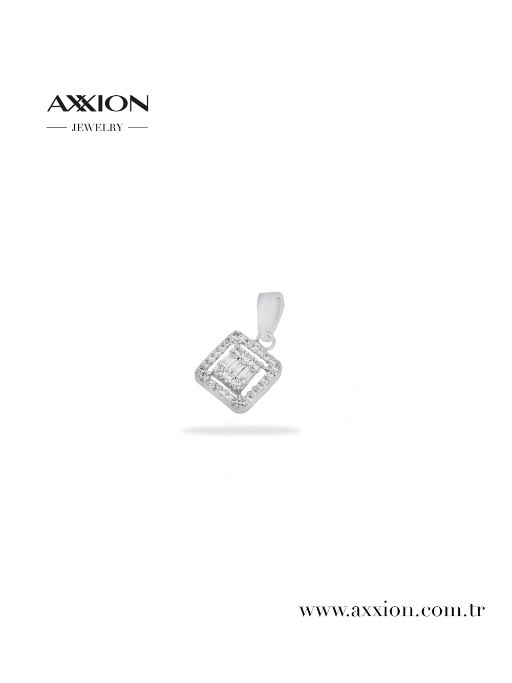 AXXION 14K Necklace Pendant SILVER