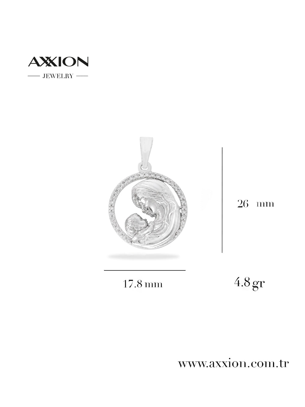 AXXION Kolye Ucu SILVER